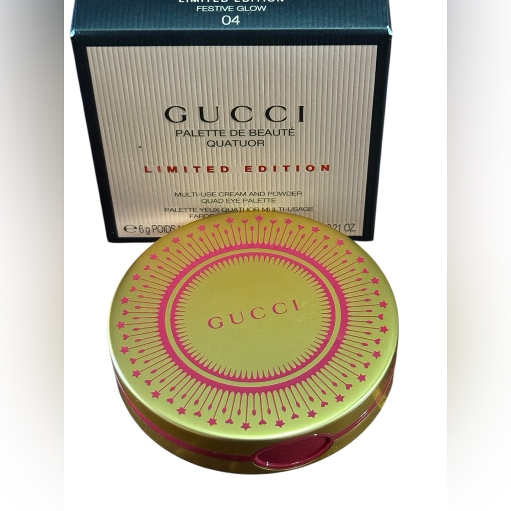 Gucci Limited Edition Festive Glow 04 Multi-Use Cream & Powder Quad Eye Palette